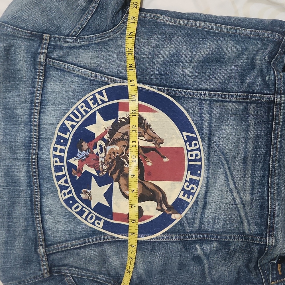 Polo Ralph Lauren Denim Sherpa Lined Trucker Jacket Size Small - Picture 12 of 15